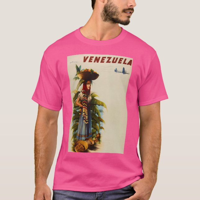 Venezuela Vintage Travel Poster T-Shirt (Vorderseite)
