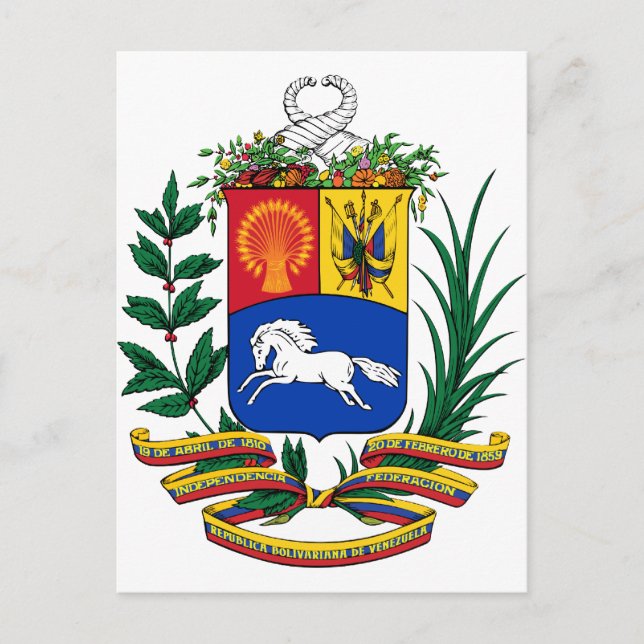 Venezuela-Wappen Postkarte (Vorderseite)