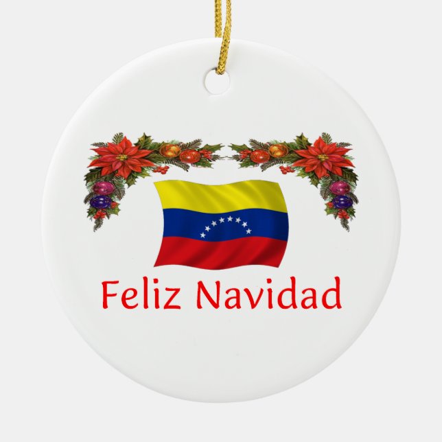 Venezuela-Weihnachten Keramik Ornament (Vorne)