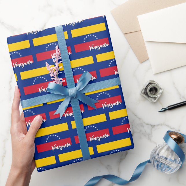 Venezuela Wrapping Paper, venezolanische Flaggenpa Geschenkpapier (Schenken)