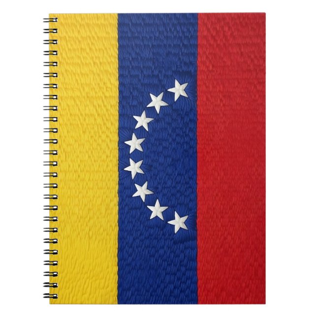 Venezuelan flag embroidery style design notizblock (Vorderseite)