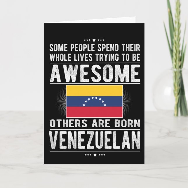 Venezuelan Flag Venezuela Proud Venezuelan Roots Karte (Vorderseite)