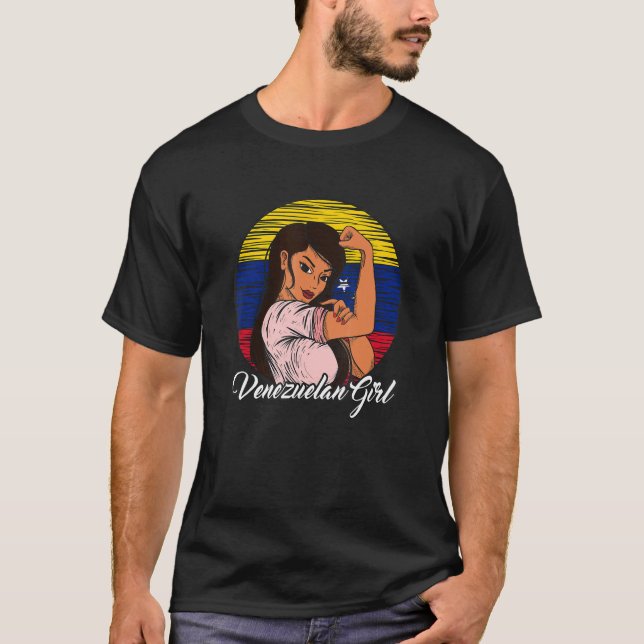 Venezuelan Flag Venezuela Venezuelan Mädchen T-Shirt (Vorderseite)