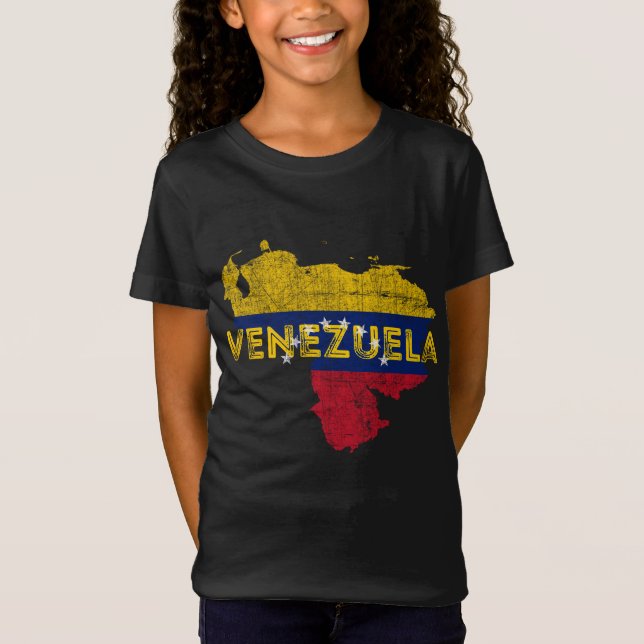 Venezuelan Map and Flag Souvenir - Not leidende Ve T-Shirt (Vorderseite)