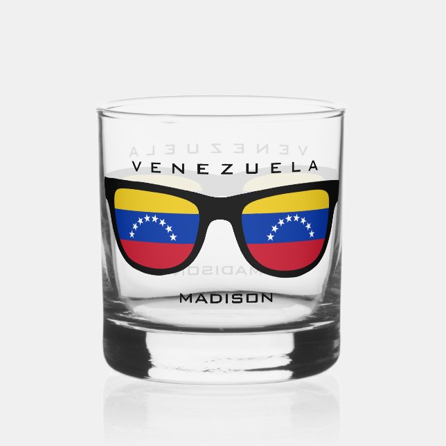 Venezuelan Shades individuelle Name Whiskyglas (Vorderseite)