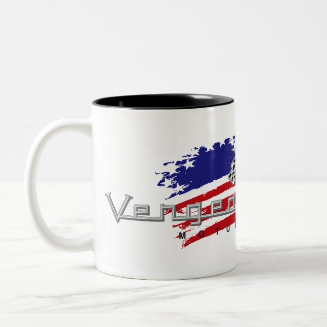 Vengeance-Amerikaner Hotrod Motorrad-Tasse Zweifarbige Tasse (Links)