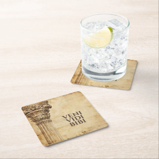 Veni Vidi Bibi Funny Ancient Rome Latin Saying Rechteckiger Pappuntersetzer