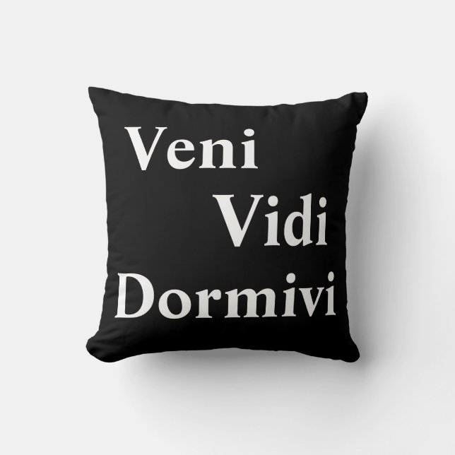 Veni Vidi Dormivi kam ich sah ich geschlafen Kissen (Vorderseite)