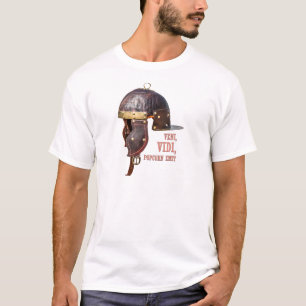 Veni, Vidi, Popcorn emittieren alten römischen Hel T-Shirt