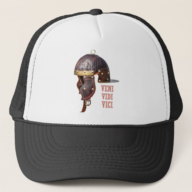 Veni, Vidi, Vici Ancient Roman Helm Truckerkappe (Vorderseite)