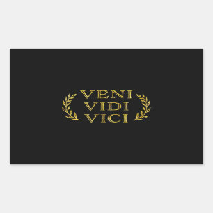 Veni Vidi Vici Funny Game Gewinner Rechteckiger Aufkleber
