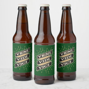 Veni Vidi Vici Green Beer Flaschenetikett Bierflaschenetikett