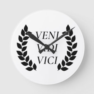 Veni Vidi Vici I Came I Saw I Conquered Runde Wanduhr