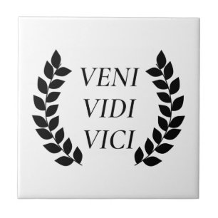 Veni Vidi Vici I kam ich sah ich erobert Fliese