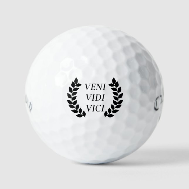 Veni Vidi Vici I kam ich sah ich erobert Golfball (Vorderseite)