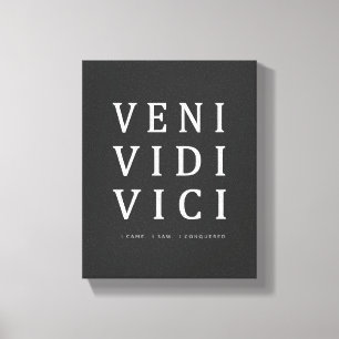 Veni Vidi Vici   Inspirational Quote Wall Art Leinwanddruck