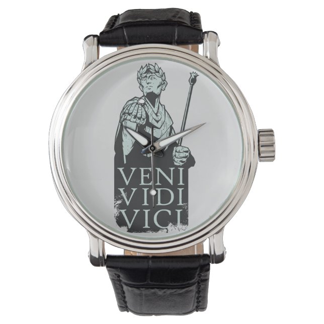Veni Vidi Vici Julius Caesar Roman Armbanduhr (Vorderseite)