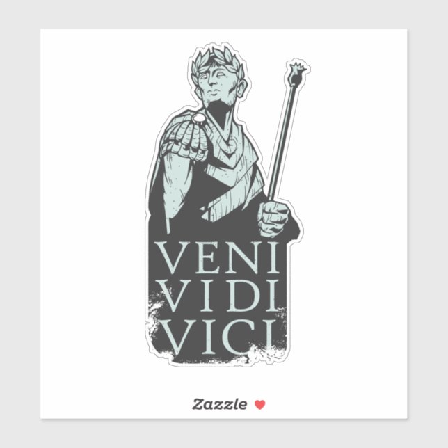 Veni Vidi Vici Julius Caesar Roman Aufkleber (Blatt)