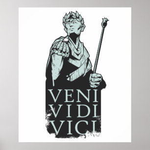 Veni Vidi Vici Julius Caesar Roman Poster