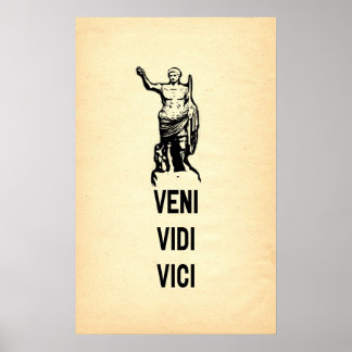 Veni Vidi Vici Julius Caesar Zitat Poster