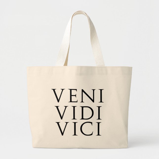Veni Vidi Vici Jumbo Stoffbeutel (Vorne)