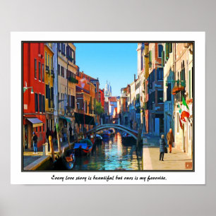 Venice Alley mit Liebe Zitat Poster
