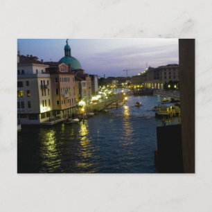 Venice at night postkarte