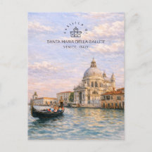 Venice Basilika Salute Aquarell Ikonische Kuppeln