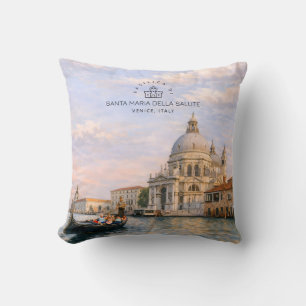 Venice Basilika Salute Aquarell Ikonische Kuppeln Kissen
