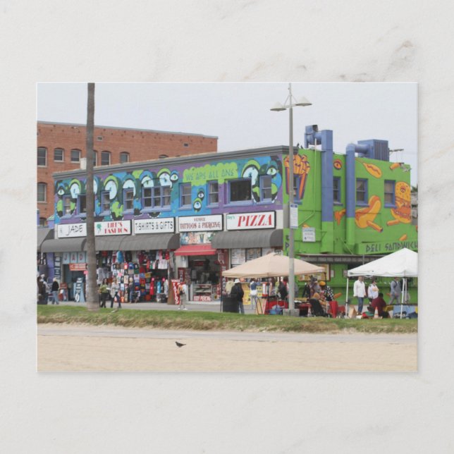 Venice Beach Ca Postkarte (Vorderseite)