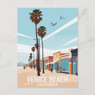 Venice Beach California Boardwalk Kunst Postkarte