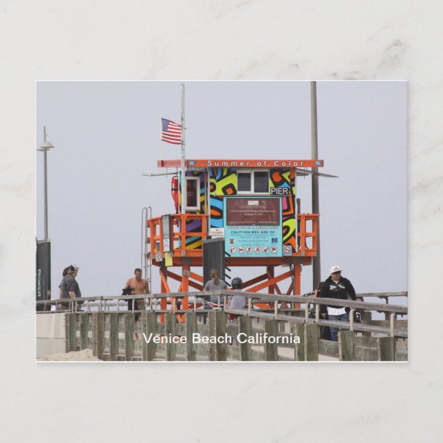 Venice Beach California Postkarte (Vorderseite)