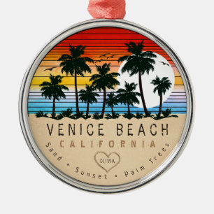 Venice Beach California Retro Palmen Souvenir Ornament Aus Metall