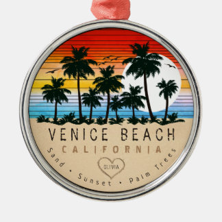 Venice Beach California Retro Palmen Souvenir Ornament Aus Metall