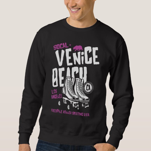 Venice Beach California Retro Roller Skate 9 Sweatshirt (Vorderseite)