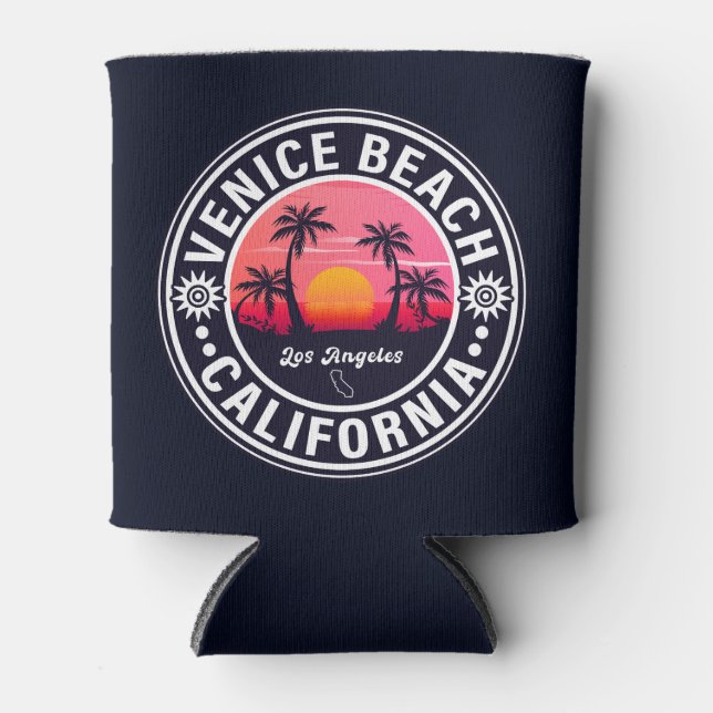 Venice Beach California Retro Sunset Souvenirs 60e Dosenkühler (Vorderseite)