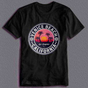 Venice Beach California Retro Sunset Souvenirs 60e T-Shirt