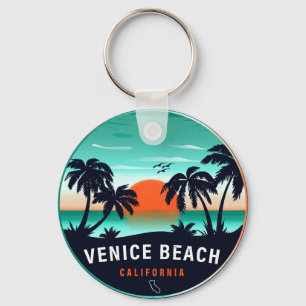 Venice Beach California Retro Sunset Souvenirs 80 Schlüsselanhänger