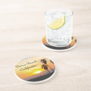Venice Beach California Sunset Souvenir Sandstein Untersetzer