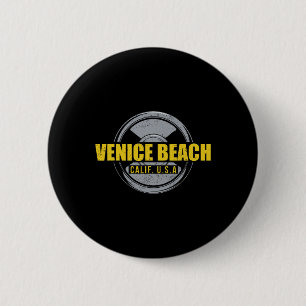 Venice Beach California Usa Gym Bodybuilding Works Button