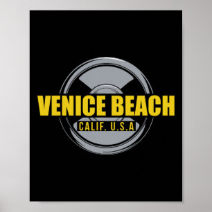Venice Beach California Usa Gym Bodybuilding Works Poster