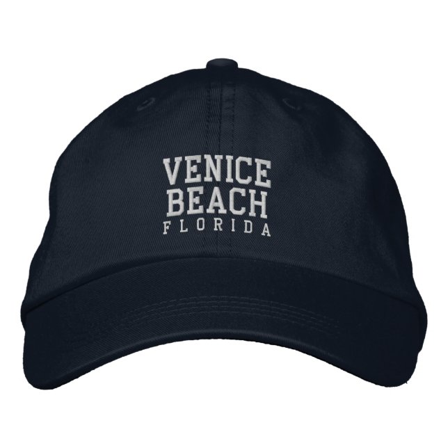 Venice Beach Florida bestickter Baseballhut Bestickte Baseballkappe (Vorderseite)