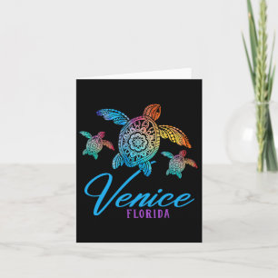 Venice Beach Gefärbte Krawatte Sea Turtle Florida Karte