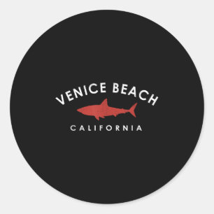 Venice Beach Kalifornien Hai Urlaub Souvenir Vi Runder Aufkleber