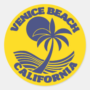Venice Beach Kalifornien Runder Aufkleber