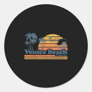 Venice Beach Kalifornien Urlaub Süß Vintage Cali Runder Aufkleber