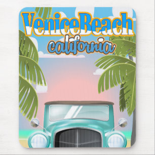 Venice Beach Kalifornien Vintage Poster. Mousepad