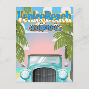 Venice Beach Kalifornien Vintage Poster. Postkarte