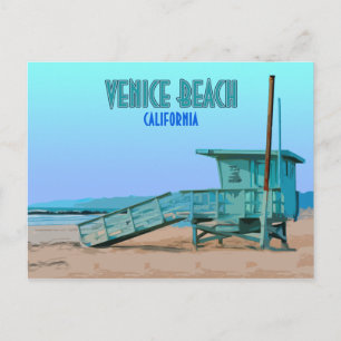 Venice Beach Kalifornien Vintage Postkarte