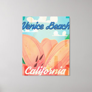 Venice Beach Kalifornien Vintage Reiseposter Leinwanddruck
